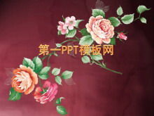 National rhyme peony-Chinese style PPT template download