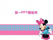 Plantilla de presentación de diapositivas de dibujos animados de fondo rosa de Mickey Mouse
