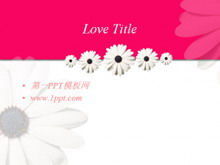 Download de modelo PPT de fundo rosa girassol amor