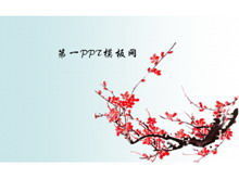 Descărcare șablon PPT în stil chinezesc de fundal în floare
