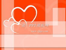 Сердце-образный фон красная любовь шаблон PPT