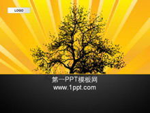 Arborii negri fundal ilustrație PPT șablon