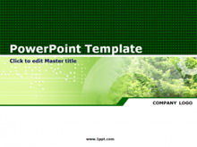 古典的な緑の植物PPTテンプレートのダウンロード