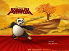 Modèles PPT d'anime de dessin animé de Kung Fu Panda