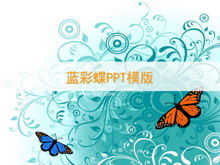 절묘하고 세련된 한국 나비 PPT 템플릿 다운로드
