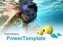 Ocean diving tourism PPT template download