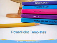 Plantilla de aprendizaje de educación PPT de fondo de lápiz de libro