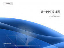 Download del modello PPT di sfondo blu tecnologia terra