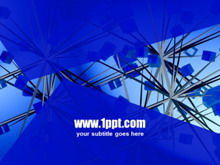 Téléchargement du modèle PPT carré bleu technologie