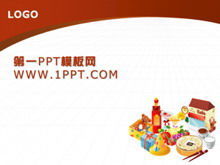 Download del modello PPT di cibo dei cartoni animati