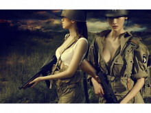 İkinci Dünya Savaşı kadın asker askeri PPT arka plan resmi