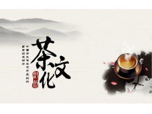 Download do modelo do PowerPoint de cultura de chá no estilo chinês