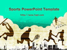 Unduhan template pertemuan olahraga gaya retro PowerPoint