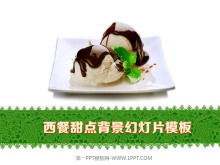 Western food dessert background dining food slide template download