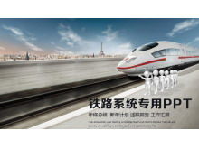 Modèle PPT de rapport d'activité ferroviaire à grande vitesse dynamique EMU