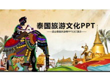 Download gratuito del modello PPT di viaggio colorato in Thailandia