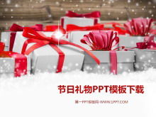 Download del modello PPT di Natale per lo sfondo del regalo di festa