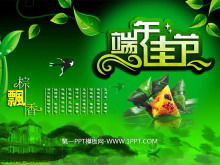 Descărcare de diapozitive Dragon Boat Festival cu fundalul parfumului zongzi