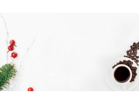 بسيطة وجديدة فنجان القهوة صورة خلفية PPT القهوة