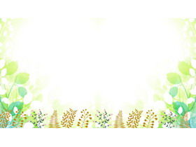 Immagine di sfondo PPT modello pianta verde fresca