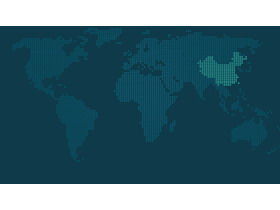 两张蓝色世界地图点阵PPT背景图片
