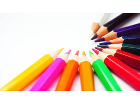 Imagens de fundo PPT de cinco cores de lápis