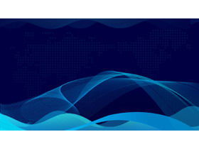 4つの青い曲線技術PPTの背景画像