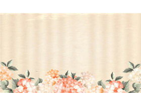 Quatro imagens de fundo retro floral PPT de quatro cores quentes