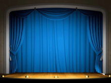 Dynamic curtain staged PPT background template