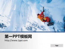 Imagem de fundo PPT de escalada em rocha com fundo azul