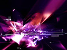 Imagine de fundal tehnologie de strălucire purpurie PPT