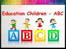 Children's English alphabet ABC background PPT vignette material PowerPoint  Templates Free Download