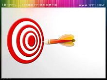 Le freccette dinamiche colpiscono il materiale di animazione PowerPoint bullseye