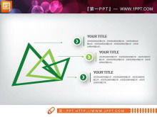 绿色简洁扁平化一般商务PPT图表大全