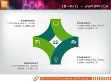 Zielony płaski raport z pracy Wykres PPT Daquan