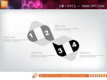Informe de resumen empresarial plano en blanco y negro PPT gráfico Daquan