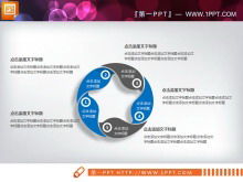 Download do pacote gráfico do PowerPoint de negócios plano azul e cinza