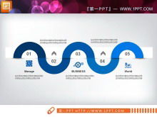 Descarga gratuita de gráfico de PowerPoint de negocios azul plano
