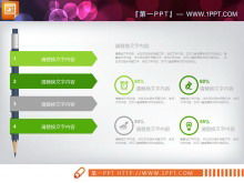 Yeşil düz çalışma özet raporu PPT şeması Daquan