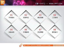 Czerwony i czarny mikro trójwymiarowy plan finansowania biznesu Wykres PPT Daquan