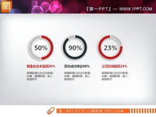 Gráfico de PPT de perfil corporativo tridimensional micro rojo y negro Daquan