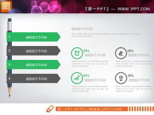 Download del pacchetto grafico PPT piatto verde