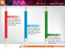 Diapositive de présentation de présentation de crayons de couleur