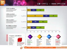 Template grafik PPT analisis data gaya tersegmentasi