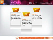 Six graphiques de diapositives exquis avec téléchargement de package de fond orange