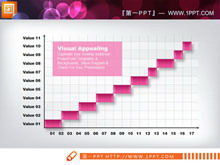Download del modello di diapositiva del diagramma di Gantt in stile cristallo rosa