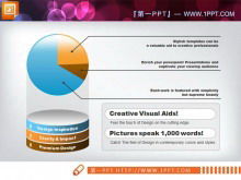 Crystal style slide pie chart template