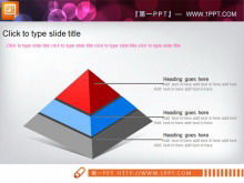 Download de material PPT de relacionamento hierárquico de pirâmide simples