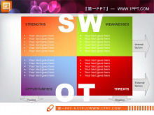 2 side-by-side SWOT analysis slide chart material