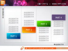 坐标步骤表达PPT流程图素材